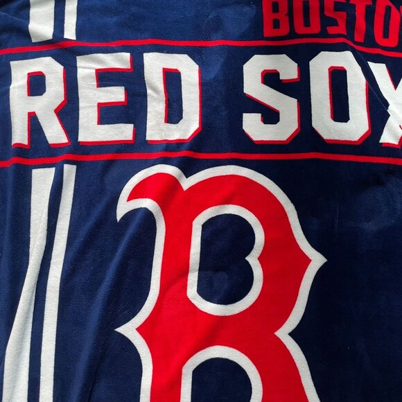 MLB Boston Red Sox Fleece Throw Blanket Red White Blue u - Picture 2 of 9